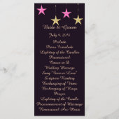 Arabiër-bruiloft voor nachtstraten programmakaart (Achterkant)