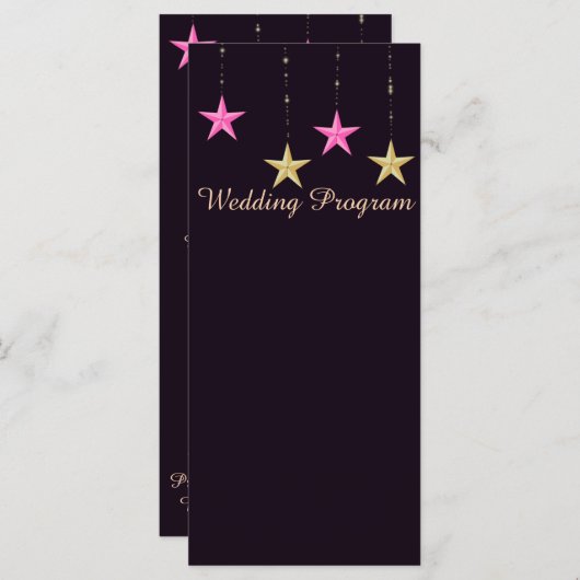 Arabiër-bruiloft voor nachtstraten programmakaart (Voorkant / Achterkant)