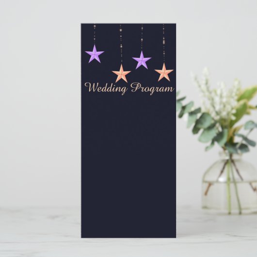 Arabiër-bruiloft voor nachtstraten programmakaart (Staand voorkant)