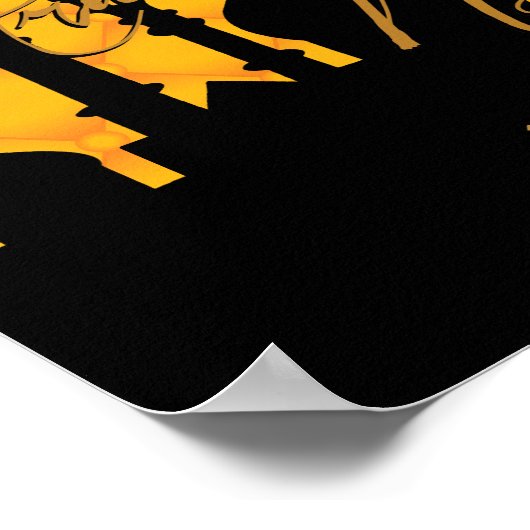 Arabiër Night, Gold Birthday Party Poster (Hoek)