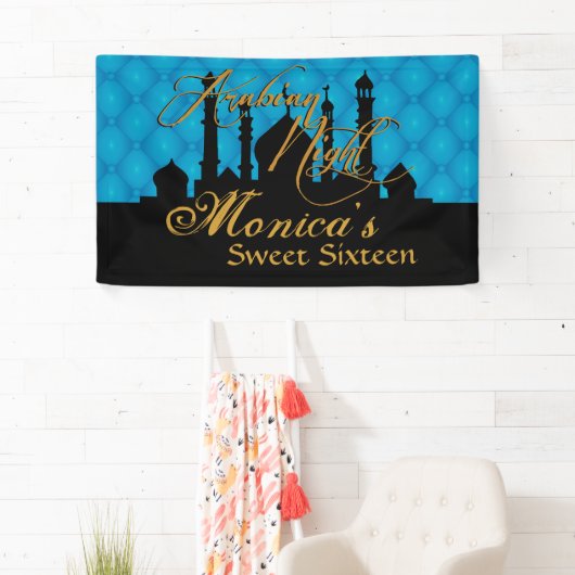 Arabiër Nights Thleed, blauw Spandoek (Insitu)