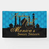 Arabiër Nights Thleed, blauw Spandoek (Horizontaal)