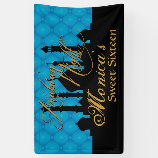 Arabiër Nights Thleed, blauw Spandoek (Verticaal)