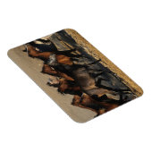 Arabieren die in de woestijn lopen magneet (Rechterzijde)