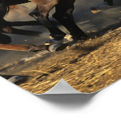 Arabieren die in de woestijn lopen poster (Hoek)