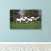 Arabieren die in het veld lopen canvas afdruk (Insitu (Houten vloer))