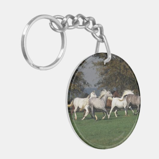 Arabieren die in het veld lopen sleutelhanger (Voorkant Links)