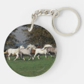 Arabieren die in het veld lopen sleutelhanger (Achterkant)