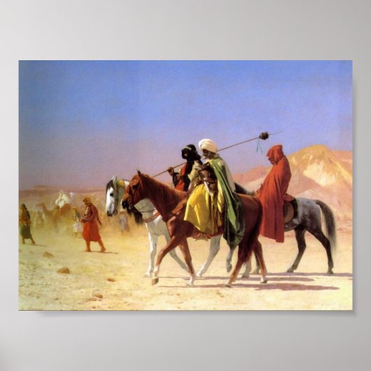 Arabieren kruipen de woestijn door Gerome Canvas P Poster (Voorkant)