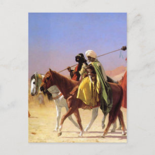 Arabieren kruipen de woestijn door Jean-Leon Gerom Briefkaart