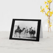 Arabieren op kamelen in de Sahara in 1914 Kaart (Gele Bloem)