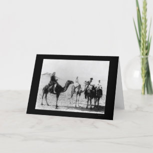 Arabieren op kamelen in de Sahara in 1914 Kaart