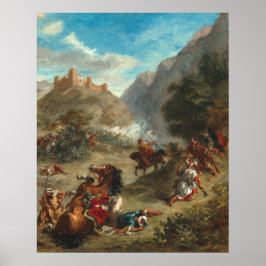 Arabieren Skirmishing - Eugène Boudin Fine Art Poster