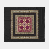 Arabisch abstract decoratief oosterse sierbarok fleece deken (Voorkant (Horizontaal))