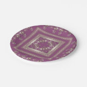 Arabisch abstract decoratief oosterse sierbarok papieren bordje (Gekanteld)
