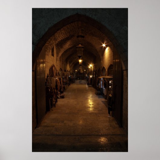 Arabisch Aleppo-handvat Bazaar - Syrië Midden-Oost Poster (Voorkant)