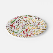 Arabisch alfabet patroon Moderne islamitische kall Papieren Bordje (Gekanteld)