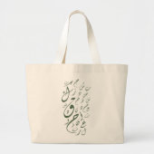 Arabisch Alphabets Green Grote Tote Bag (Voorkant)