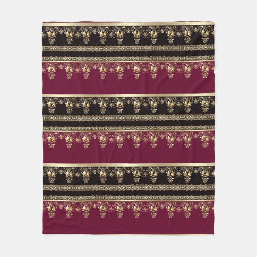 Arabisch antiek decoratief oosterse sierbarok fleece deken (Voorkant)