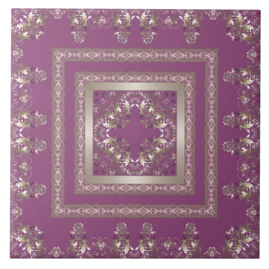 Arabisch antiek decoratief oosterse sierbarok tegeltje (Voorkant)