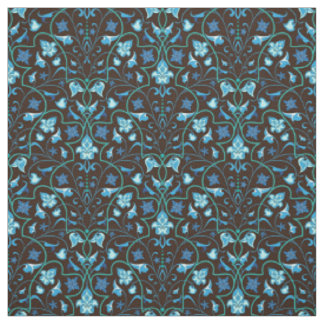 Arabisch blauw patroon stof