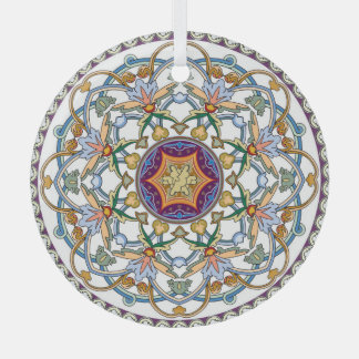Arabisch Bloemen: Traditioneel islamitisch Lijst. Glas Ornament