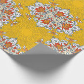 Arabisch Boho Elegant Geometrisch Marokkaans Geel Cadeaupapier (Hoek)