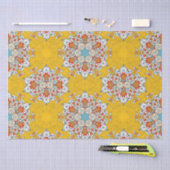 Arabisch Boho Elegant Geometrisch Marokkaans Geel  Tissuepapier (Craft)