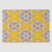 Arabisch Boho Elegant Geometrisch Marokkaans Geel  Tissuepapier (Voorkant)