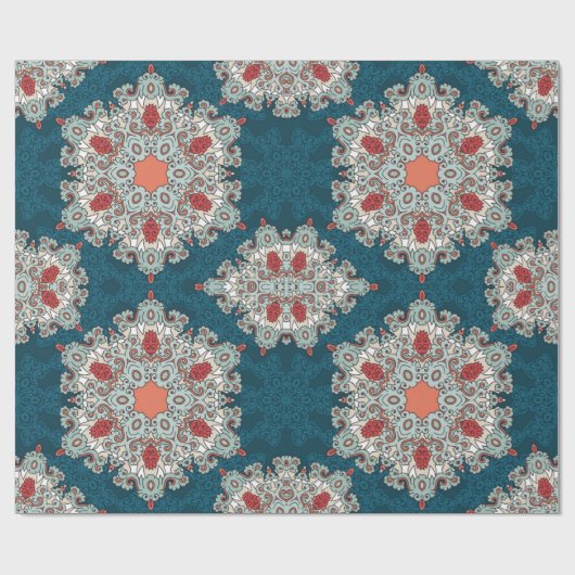 Arabisch Boho Elegant Geometrisch Marokkaans Retro Cadeaupapier (Vlak)