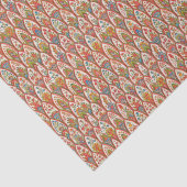 Arabisch Boho Elegant Geometrisch Marokkaans Rode  Tissuepapier (Detail)