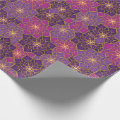 Arabisch Boho Elegant Geometrisch Marokkaans Roze Cadeaupapier (Hoek)