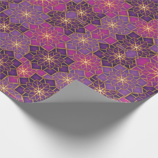 Arabisch Boho Elegant Geometrisch Marokkaans Roze  Cadeaupapier (Hoek)