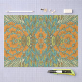 Arabisch Boho Elegante Floral Marokkaanse Peacock Tissuepapier (Craft)