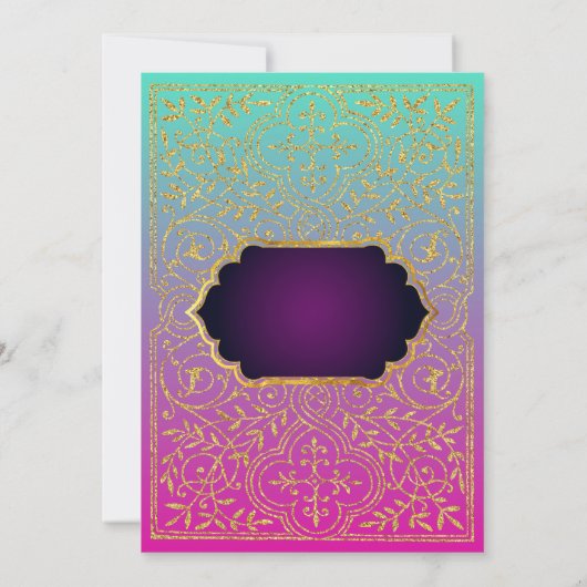 Arabisch Bollywood met goud Kaart (Achterkant)