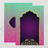 Arabisch Bollywood met goud Kaart (Voorkant / Achterkant)