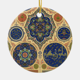 Arabisch decoraat, bord XXVII uit 'Polychroom O' Keramisch Ornament