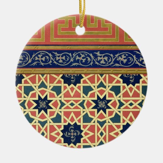 Arabisch decoratief design (kleurenlitho) keramisch ornament (Voorkant)