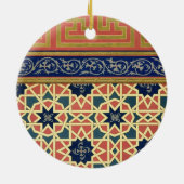 Arabisch decoratief design (kleurenlitho) keramisch ornament (Achterkant)