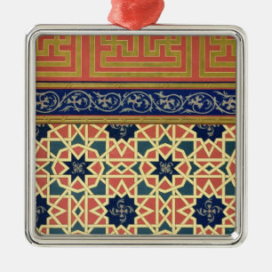 Arabisch decoratief design (kleurenlitho) metalen ornament