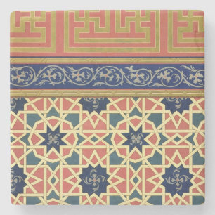 Arabisch decoratief design (kleurenlitho) stenen onderzetter