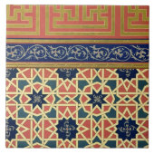 Arabisch decoratief design (kleurenlitho) tegeltje (Voorkant)
