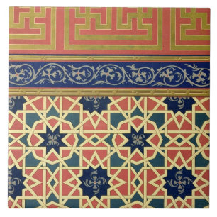 Arabisch decoratief design (kleurenlitho) tegeltje