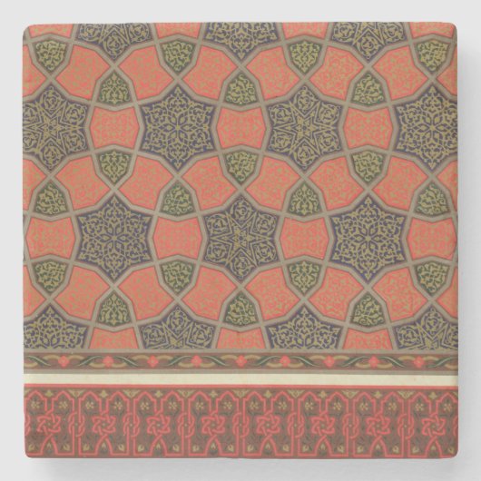 Arabisch decoratief design uit 'Arabische kunst zo Stenen Onderzetter (Voorkant)