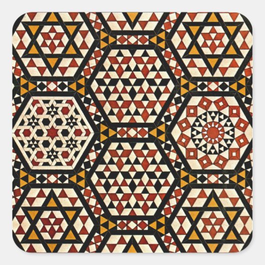Arabisch design #12 bij Emporio Moffa Vierkante Sticker (Voorkant)