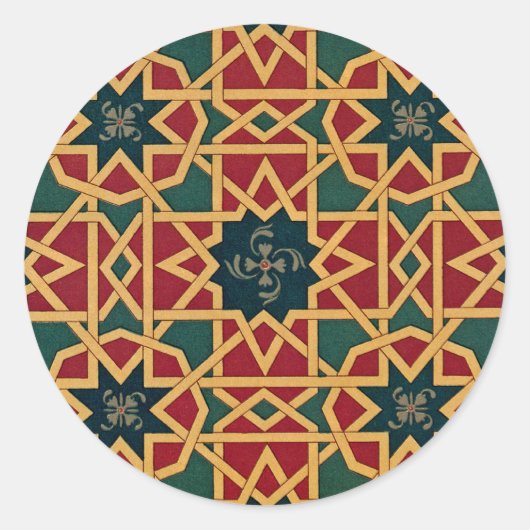 Arabisch design #1 op Emporio Moffa Ronde Sticker (Voorkant)