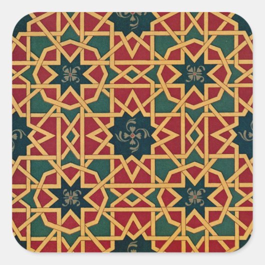 Arabisch design #1 op Emporio Moffa Vierkante Sticker (Voorkant)