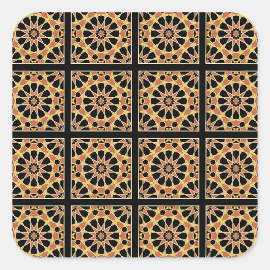 Arabisch design #3 op Emporio Moffa Vierkante Sticker (Voorkant)