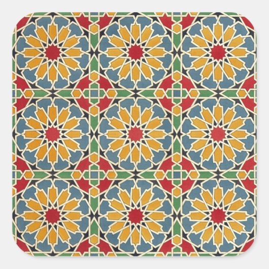 Arabisch design #7 in Emporio Moffa Vierkante Sticker (Voorkant)
