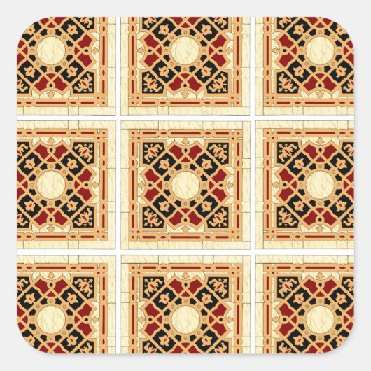 Arabisch design #9 op Emporio Moffa Vierkante Sticker (Voorkant)